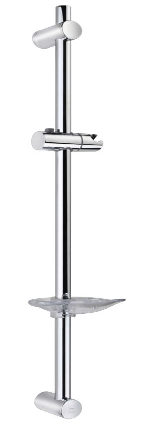 Barra deslizante Baltic XL STROHM TEKA de acero inoxidable, diseño robusto y ajustable, ideal para duchas modernas y mayor comodidad en el baño.