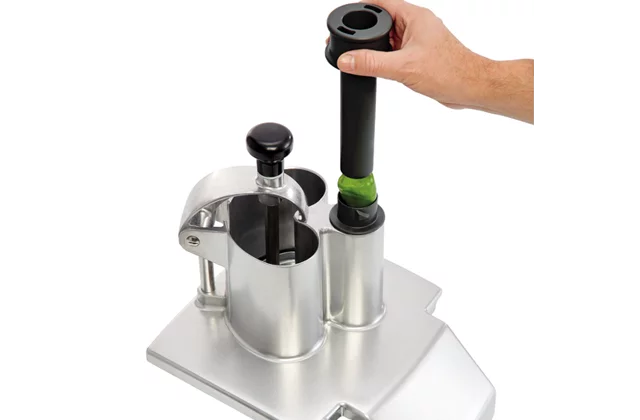 Robot Coupe CL-50 1V: Cortahortalizas industrial de 1 velocidad (375 rpm) para hostelería, capaz de procesar hasta 250 kg/h con tolva de gran capacidad.