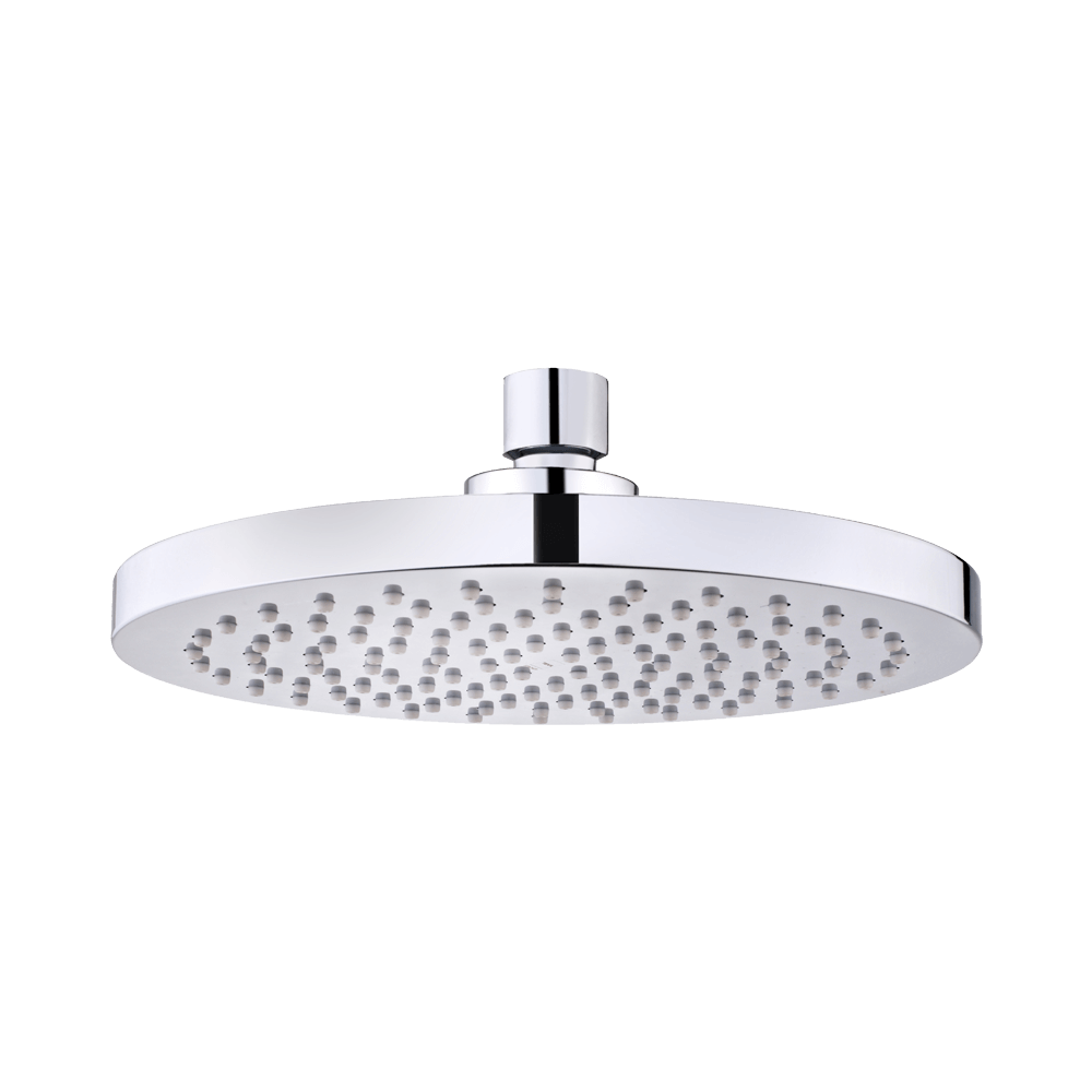Rociador de ducha Disk II STROHM TEKA de diseño circular y acabado cromado, perfecto para una experiencia de baño moderna y relajante.