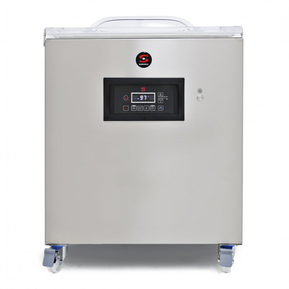Envasadora al vacío industrial SE-604cc, ideal para restaurantes y hostelería. Esta máquina de alto rendimiento garantiza una conservación superior de los alimentos, manteniendo su frescura y sabor por más tiempo, lo que la convierte en una herramienta esencial para cualquier cocina profesional.