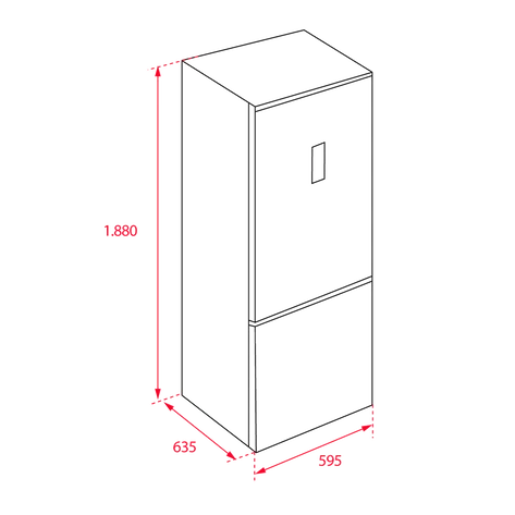 Frigorífico Combi Teka NFL 345 C No Frost de 188 cm en color Blanco