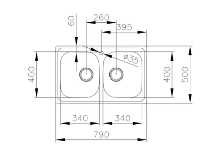 Fregadero encastrado 80 T-XP 2C TEKA