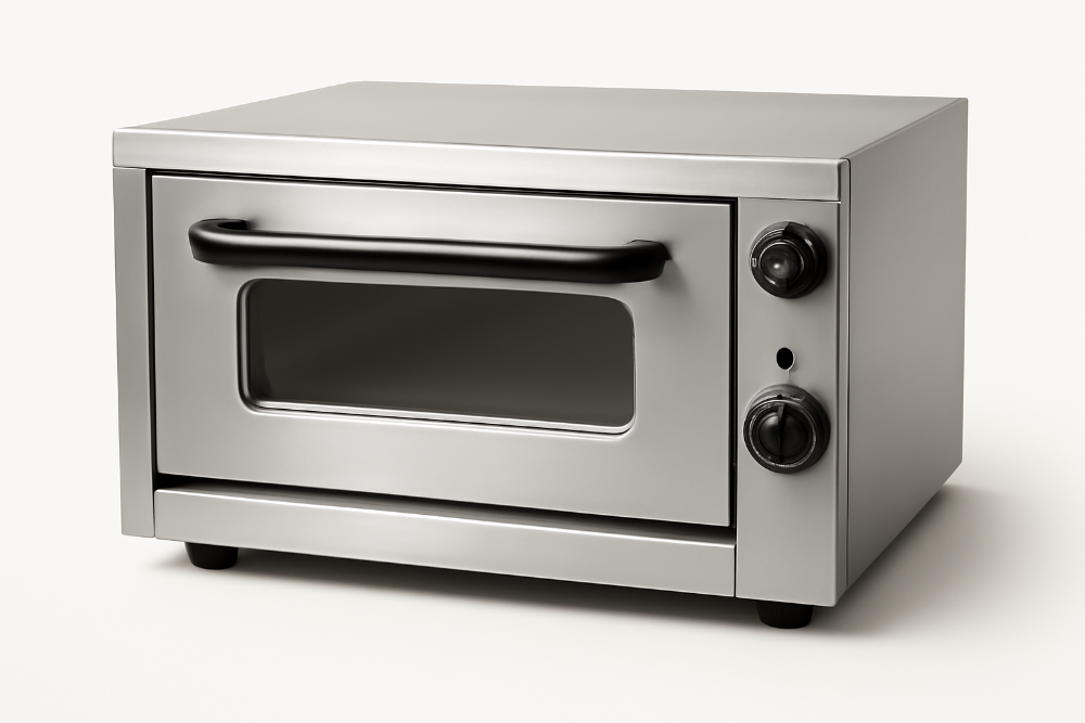 Horno de pizzas electrico Casfri modelo HE1P 1 camara pizza 35cm, monofasico, ideal para pequeños negocios.
