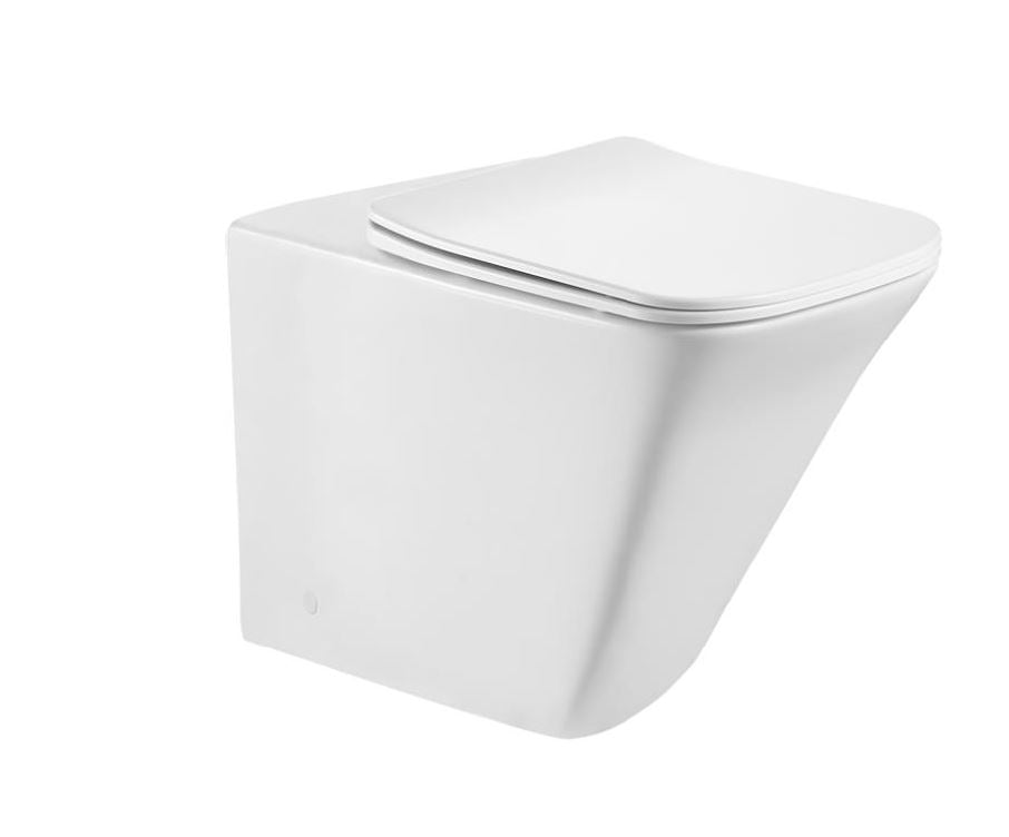 Inodoro suspendido Dessin STROHM TEKA de cerámica blanca, diseño moderno y minimalista, ideal para baños contemporáneos.