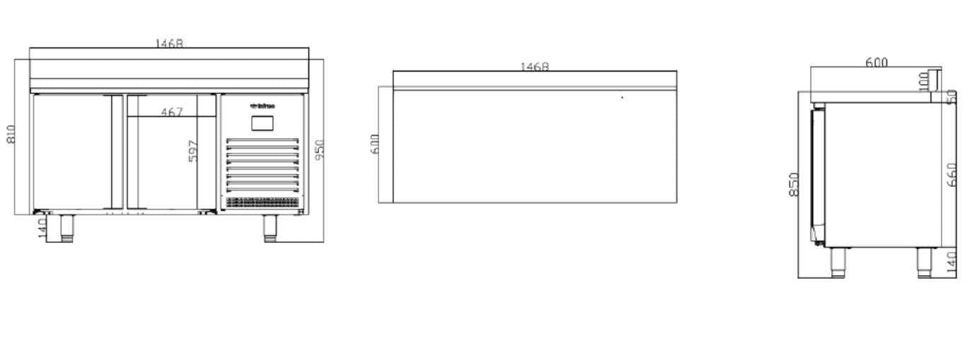 Mesa Refrigerada BMPP1500II INFRICO