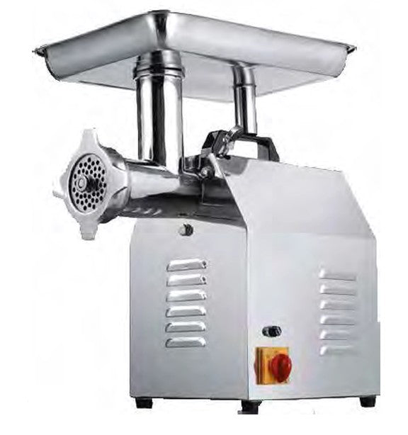 Picadora de carne profesional Casfri modelo P-22 900W de potencia fabricada en acero inoxidable con estructura pulida. Boca 22 pulgadas. Ideal para carnicerias y negocios de hosteleria.