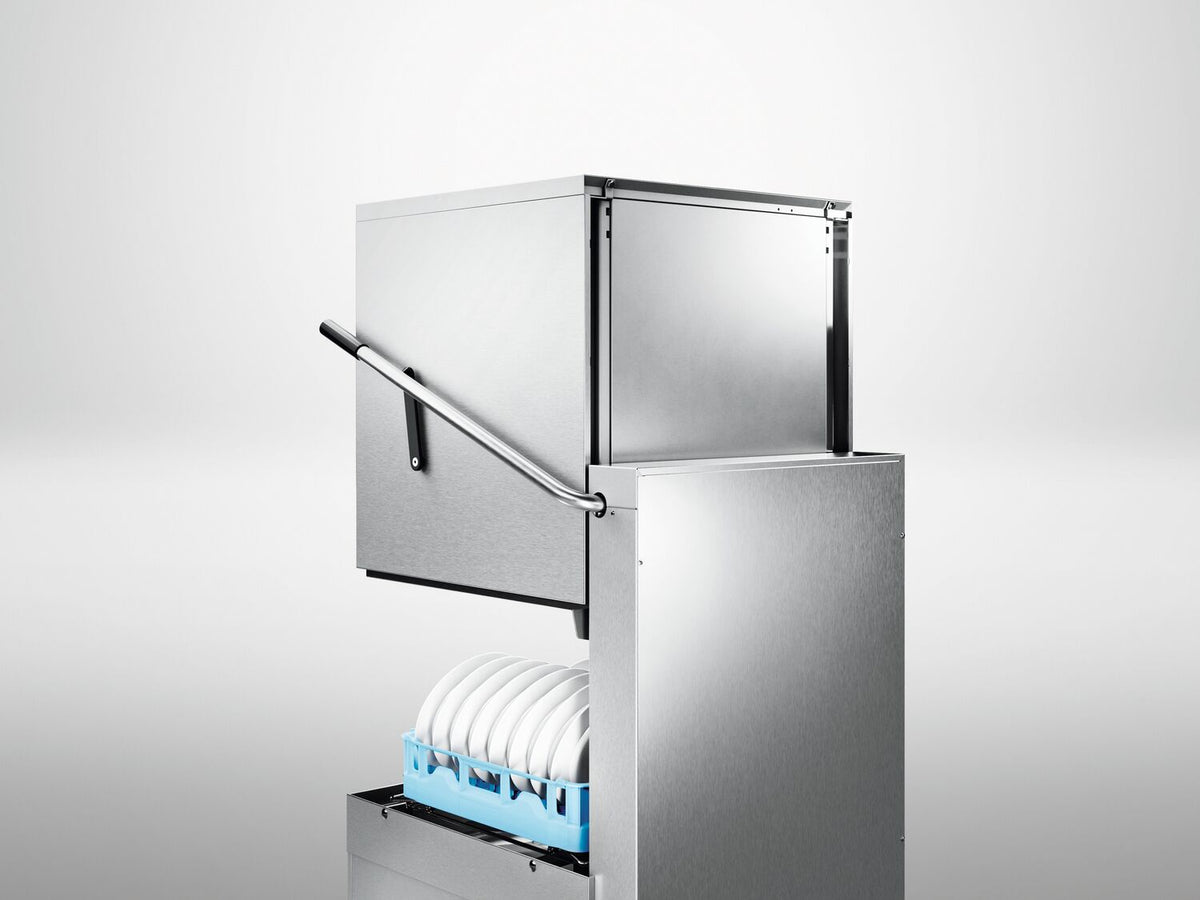 Hobard H604 - 12C - capota cesta de 50x50, modelo completo con bomba de desagüe, dosificadores de detergente y abrillantador y bomba de aclarado
