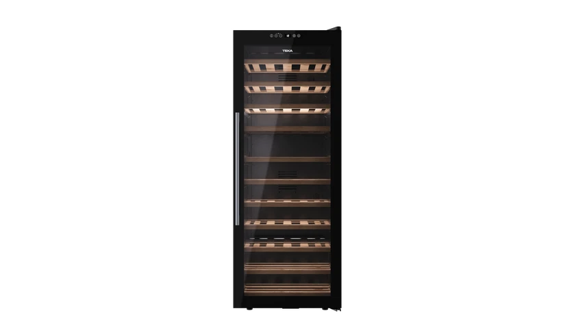 Vinoteca de libre instalación con capacidad para 51 botellas Cristal Negro Teka Sommelier RVF 10051 GBK