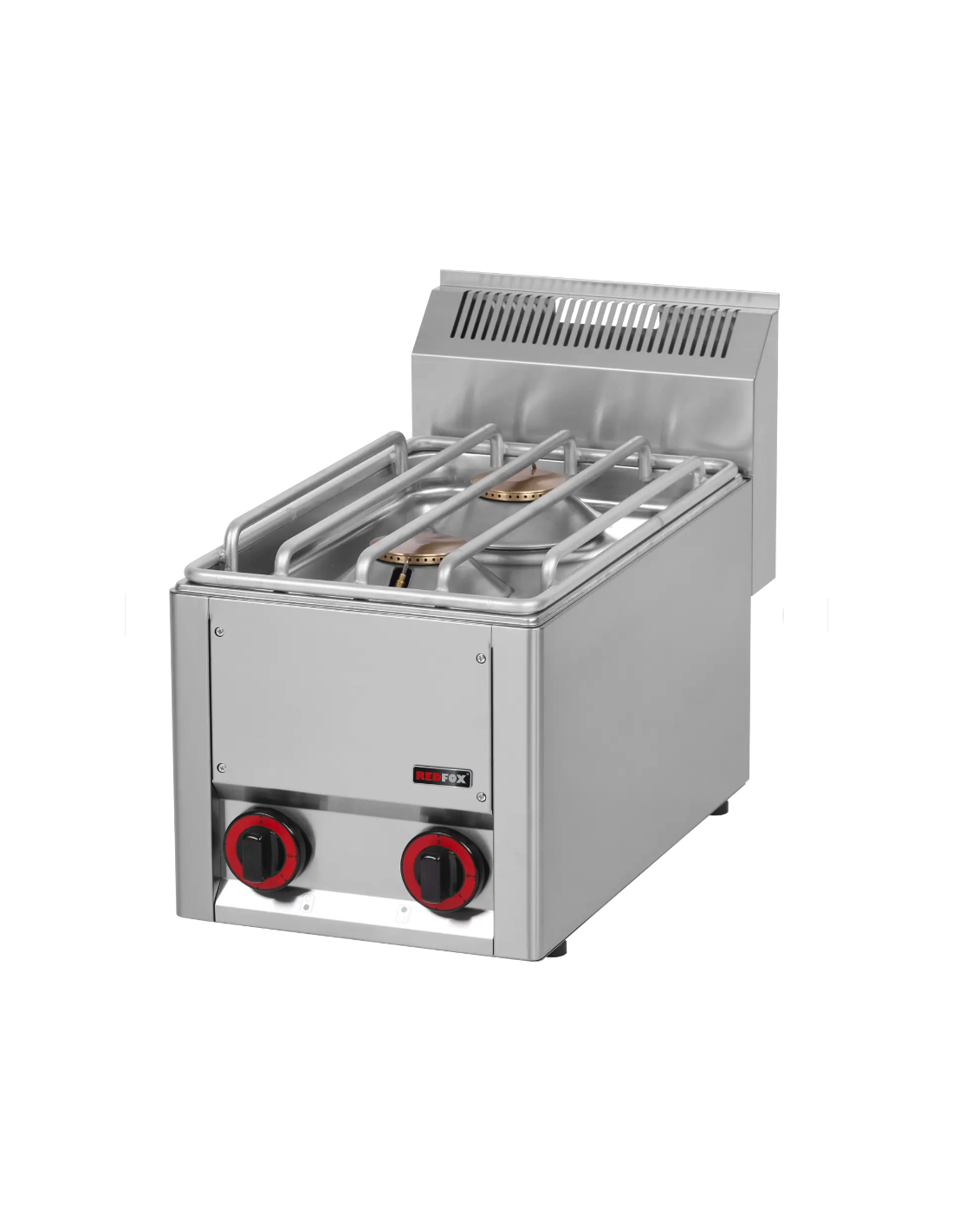Cocina a gas profesional CG-2V.2 - Dos quemadores de alta potencia y horno. Ideal para cocinas comerciales, bares y restaurantes.