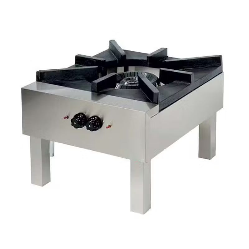 Paellero a gas de alto rendimiento con 2 fuegos y 2 coronas, ideal para cocinas profesionales. Potencia de 15500 W Casfri SPS706-G