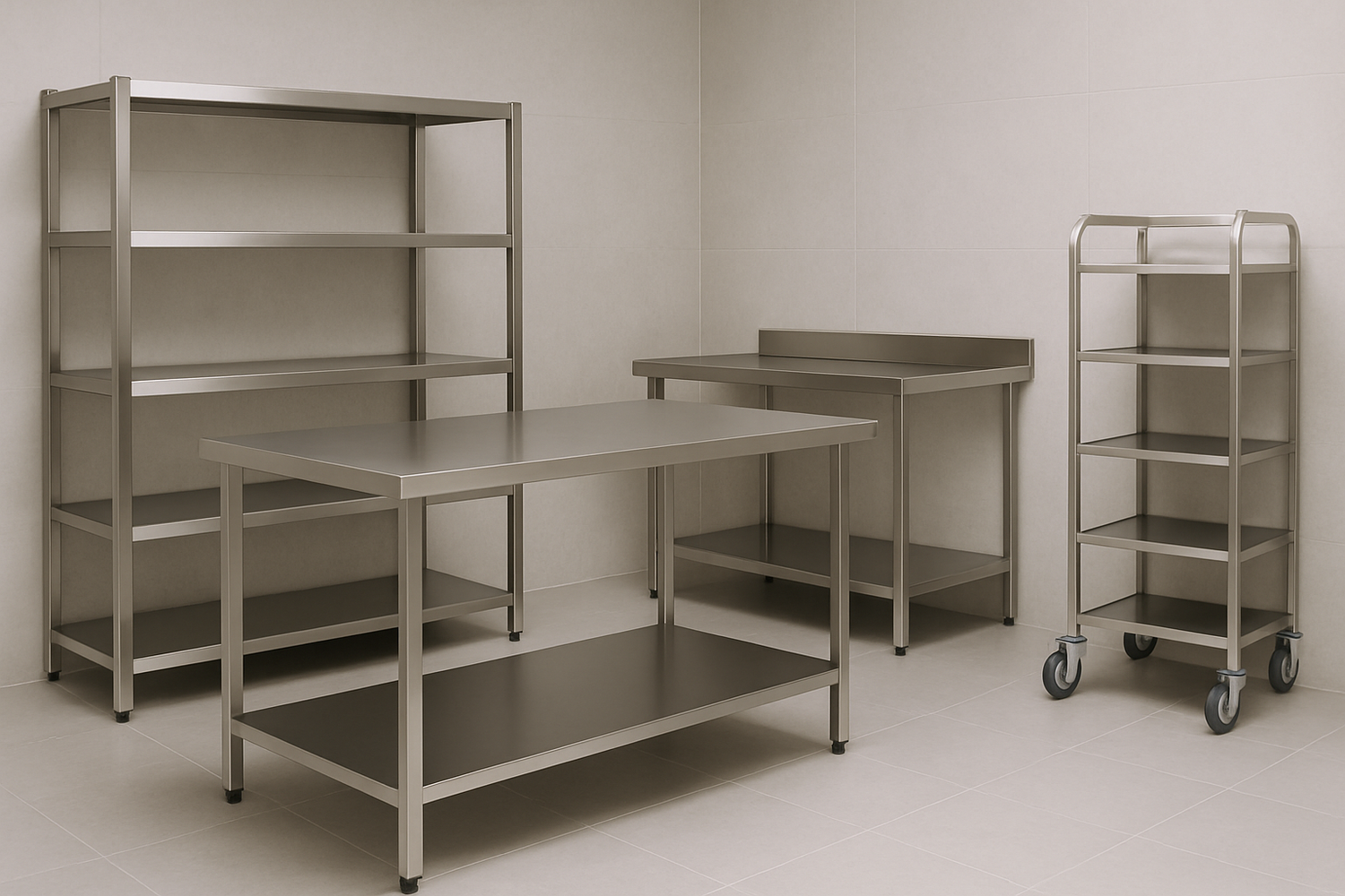 MOBILIARIO DE ACERO INOXIDABLE