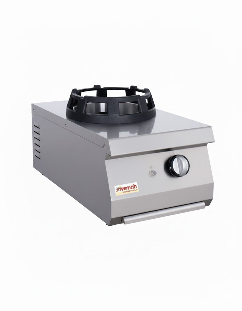 Cocina china industrial a gas Savemah de 1 fuego, wok de hierro fundido de alta potencia. Ideal para tu restaurante