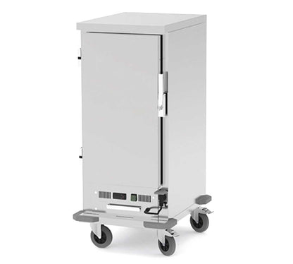 Carro caliente profesional Eratos modelo CC-10GN1-1 de acero inoxidable, ideal para mantener bandejas GN a temperatura óptima en servicios de catering y restaurantes