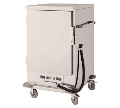 Carro caliente profesional Eratos modelo CC-10GN2-1_1 de acero inoxidable, con doble compartimento para bandejas GN, ideal para mantener grandes volúmenes de alimentos a temperatura óptima en eventos y servicios de catering