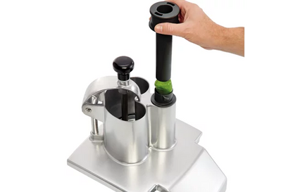 Robot Coupe CL-50 1V: Cortahortalizas industrial de 1 velocidad (375 rpm) para hostelería, capaz de procesar hasta 250 kg/h con tolva de gran capacidad.