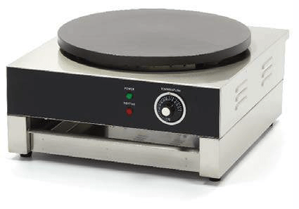 Plancha electrica crepera simple Casfri modelo CP-1 de 3KW potencia diseño compacto, ideal para pequeños negocios y locales de comida rapida