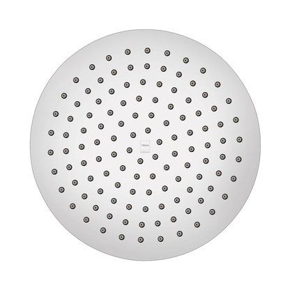 Rociador de ducha Disk II STROHM TEKA de diseño circular y acabado cromado, perfecto para una experiencia de baño moderna y relajante.