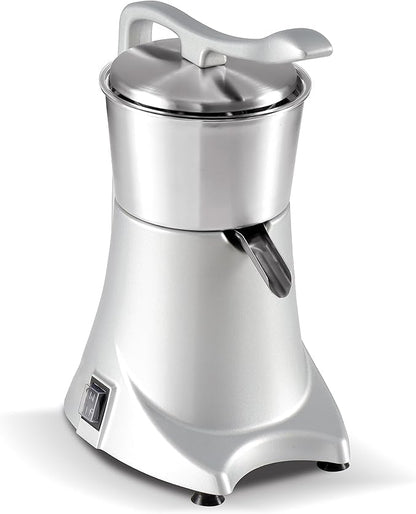 Exprimidor de zumo a presión EDP-2 INOX de acero inoxidable, diseño profesional y robusto, ideal para extraer jugo de frutas de manera eficiente en bares, cafeterías o cocinas comerciales.