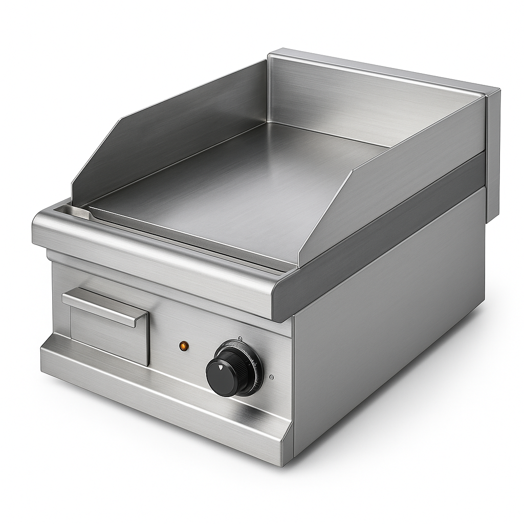 Plancha fry-top de sobremesa profesional Casfri modelo EG-604 lisa, 4050W de potencia fabricada en acero inoxidable ideal para hoteles y restaurantes