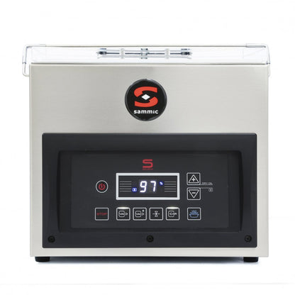 Envasadora al vacío industrial Sammic SE-204, compacta y eficiente, ideal para pequeños negocios de restauración y hostelería. Perfecta para conservar la frescura de los alimentos y optimizar el espacio de almacenamiento.