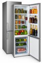 Combi frigorífico y congelador FCV-323 A+ INOX de diseño moderno, con acabado en acero inoxidable y eficiencia energética A+, ideal para cocinas contemporáneas.