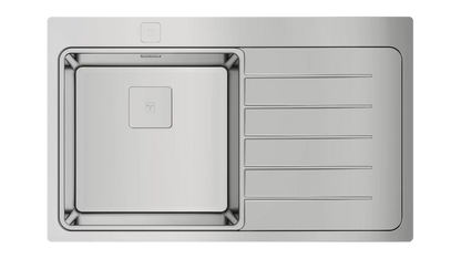 Fregadero encastrado derecha con cubeta de 45 cm y SilentSmart Acero Inoxidable Teka Zenit RS15 1C 1E R