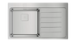Fregadero encastrado derecha con cubeta de 45 cm y SilentSmart Acero Inoxidable Teka Zenit RS15 1C 1E R