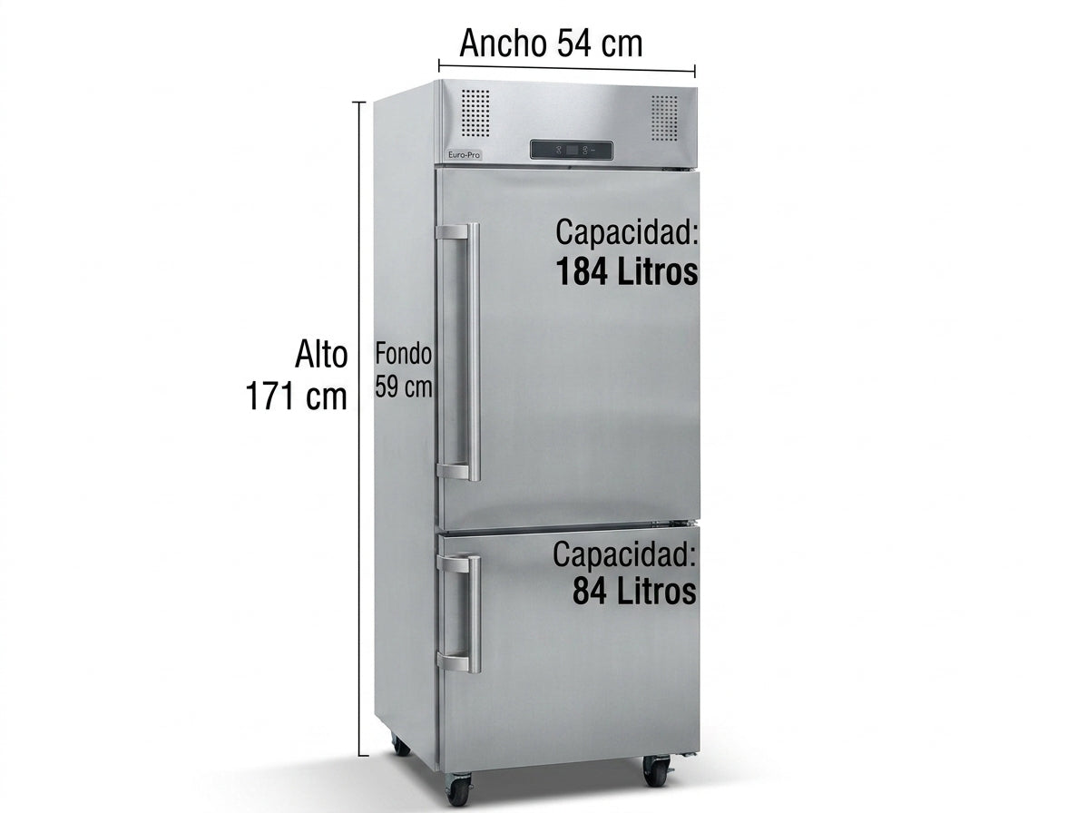 Combined refrigerator and freezer FCV-323 A+ INOX