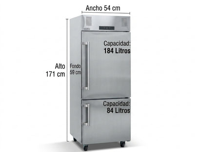 Combined refrigerator and freezer FCV-323 A+ INOX