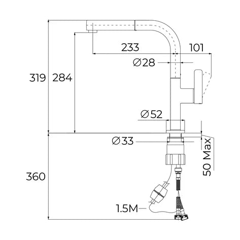 Grifo de cocina extraíble OVAL 938 TEKA