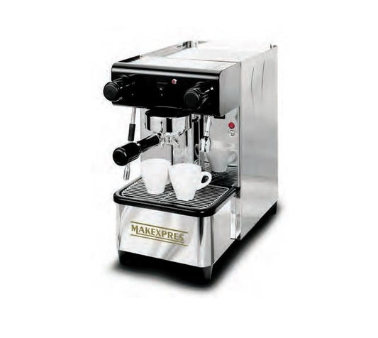 Maquina de cafe 1 grupo Casfri modelo MAKESPRESS 1G Pulser Total Inox Carroceria de acero inoxidable. Ideal para negocios de hosteleria