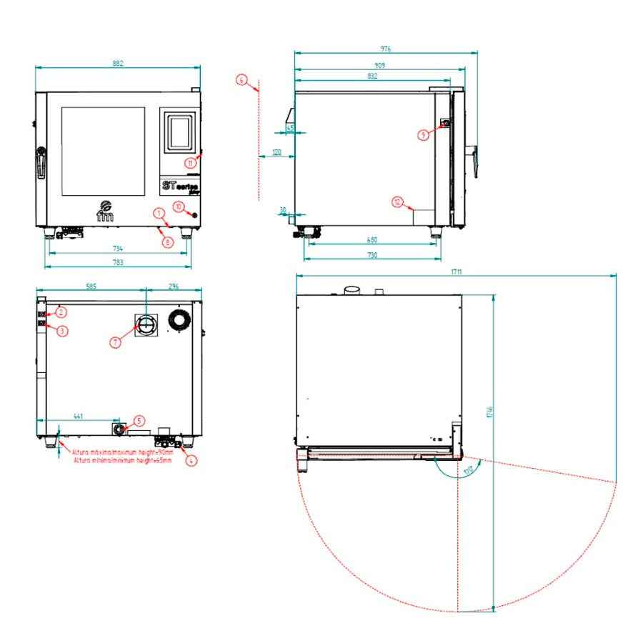 Horno convección profesional STB 606 V7 FM INDUSTRIAL