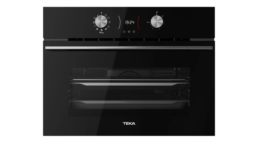 Horno compacto multifunción AirFry con 9 funciones de cocinado y sistema HydroClean Cristal Negro Teka Airfry HLC 8406 BK