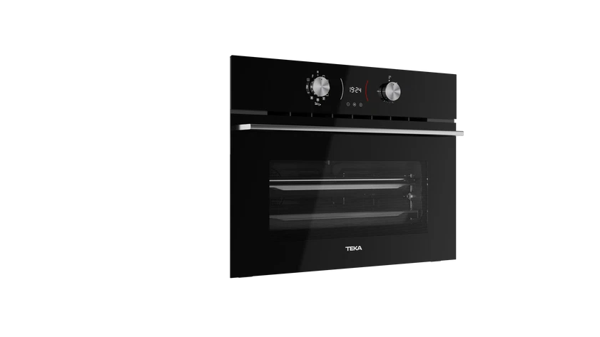 Horno compacto multifunción AirFry con 9 funciones de cocinado y sistema HydroClean Cristal Negro Teka Airfry HLC 8406 BK
