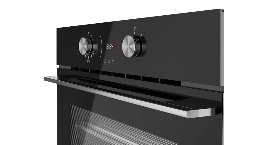 Horno compacto multifunción AirFry con 9 funciones de cocinado y sistema HydroClean Cristal Negro Teka Airfry HLC 8406 BK