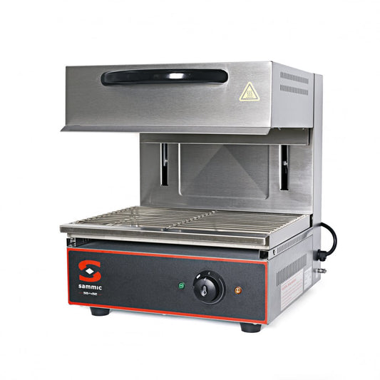 Salamandra gratinadora compacta Sammic SG-452, ideal para gratinar, tostar y calentar alimentos de forma rápida y eficiente en cocinas de restaurantes o bares