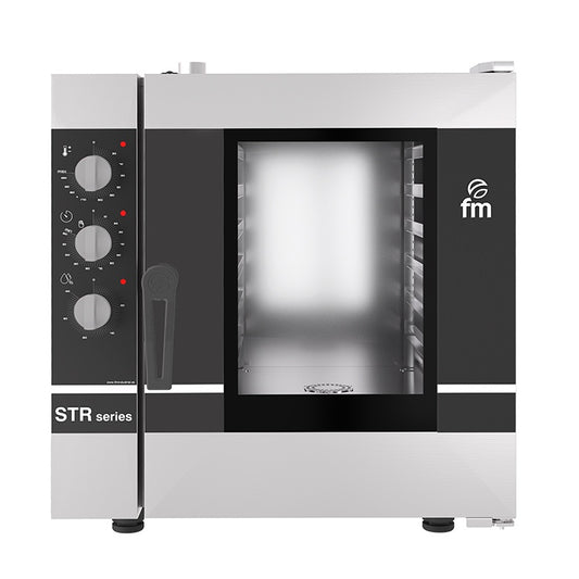 Horno mixto manual STR 106 M para 6 bandejas GN 1/1, ideal para cocinas profesionales.