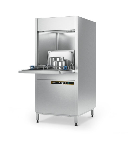 Hobart U704-11C - Lava utensilios cesta de 60x76, modelo completo con bomba de desagüe, dosificadores de detergente y abrillantador y bomba de aclarado + con cesta base + inserto para bandejas