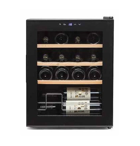 Armario vinoteca refrigerado Casfri modelo VN-16C para 12 a 16 botellas de vino, potencia 85W Clase A+ 42db. Ideal para negocios.