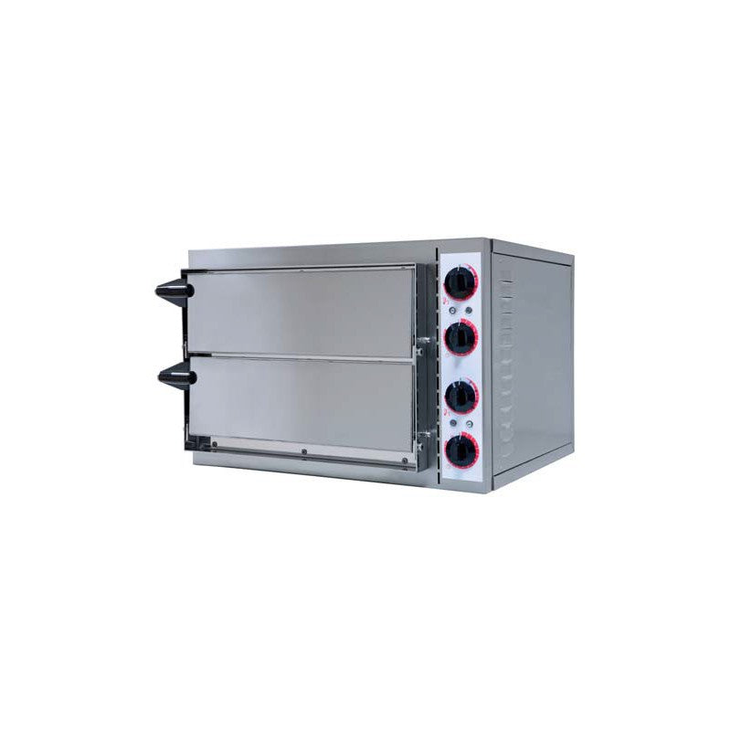Horno de pizza eléctrico B-2/40 GRANITA de una cámara. Incluye solera de piedra refractaria y termostato ajustable. Ideal para pizzas de hasta 40 cm.